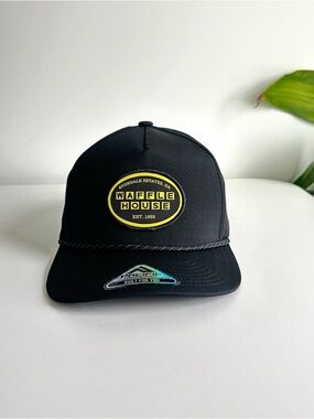 Official Waffle House Retro Rope Hat WH496 in black